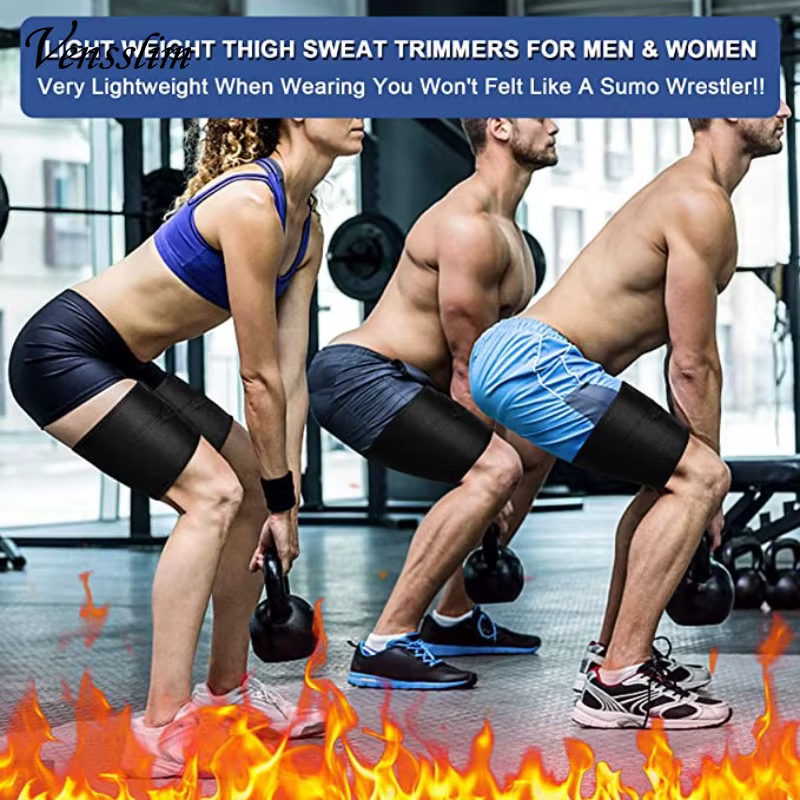 Vensslim 1 paire Sauna sueur cuissardes femmes cuisse Shaper bandes réglable Leggings formateur minceur enveloppes pour l'entraînement des jambes