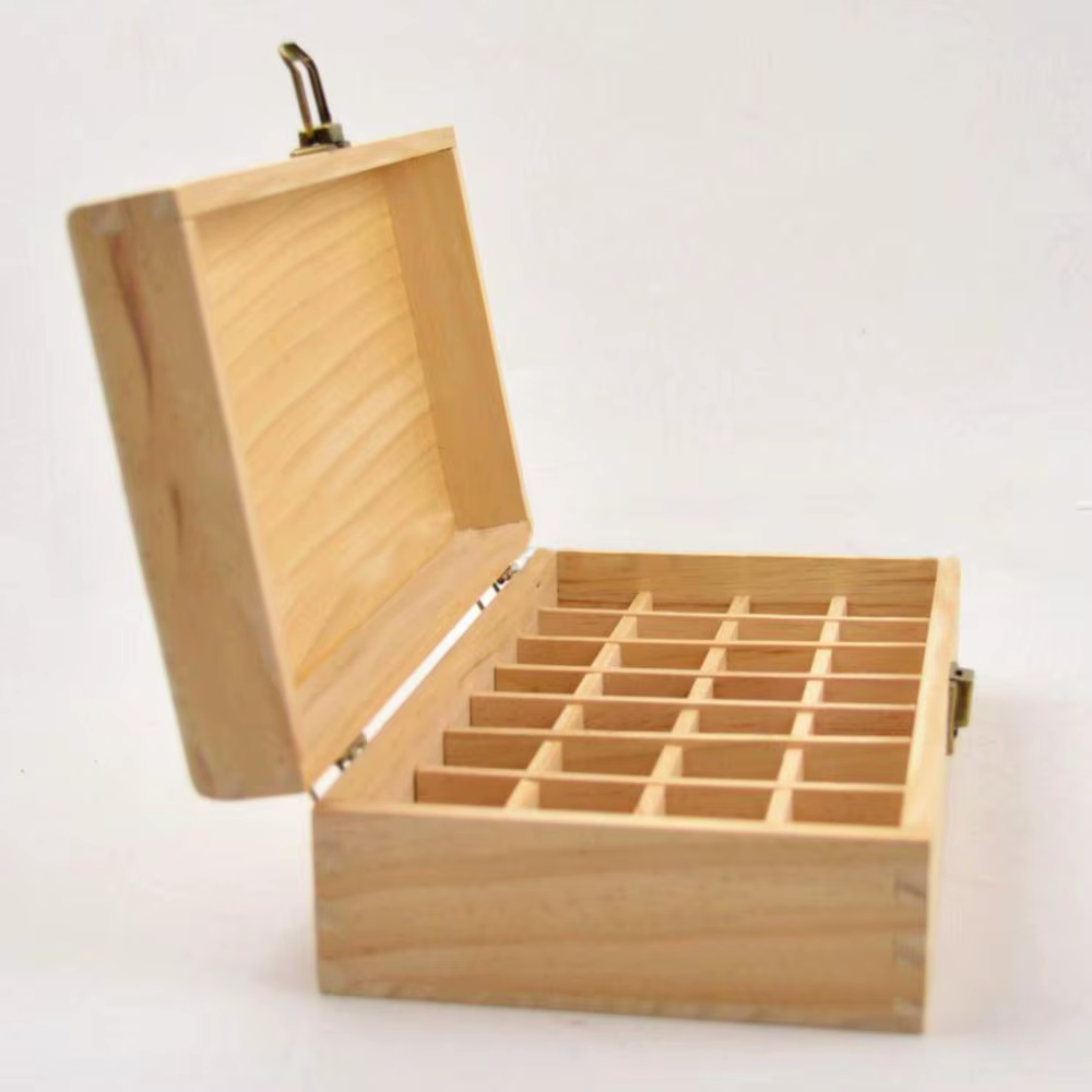 Boîte d'huile essentielle en bois