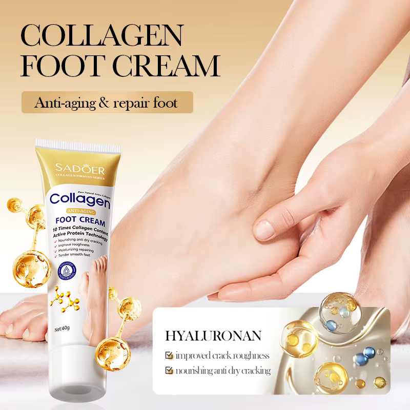 SAODER collagène pied crème pieds soins de la peau hydratant raffermissant nourrissant réparateur