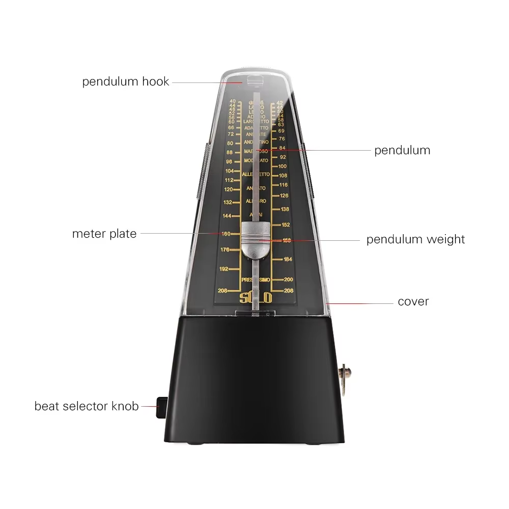 Le nouveau métronome mécanique de précision standard convient au piano, à la guitare, au violon, au basse et à d'autres instruments