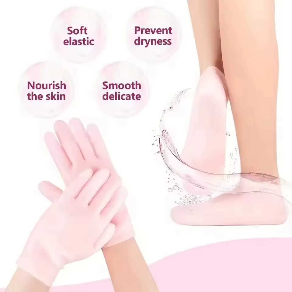 Gants de traitement des mains en silicone – Thérapie réutilisable de verrouillage de l'humidité pour une hydratation