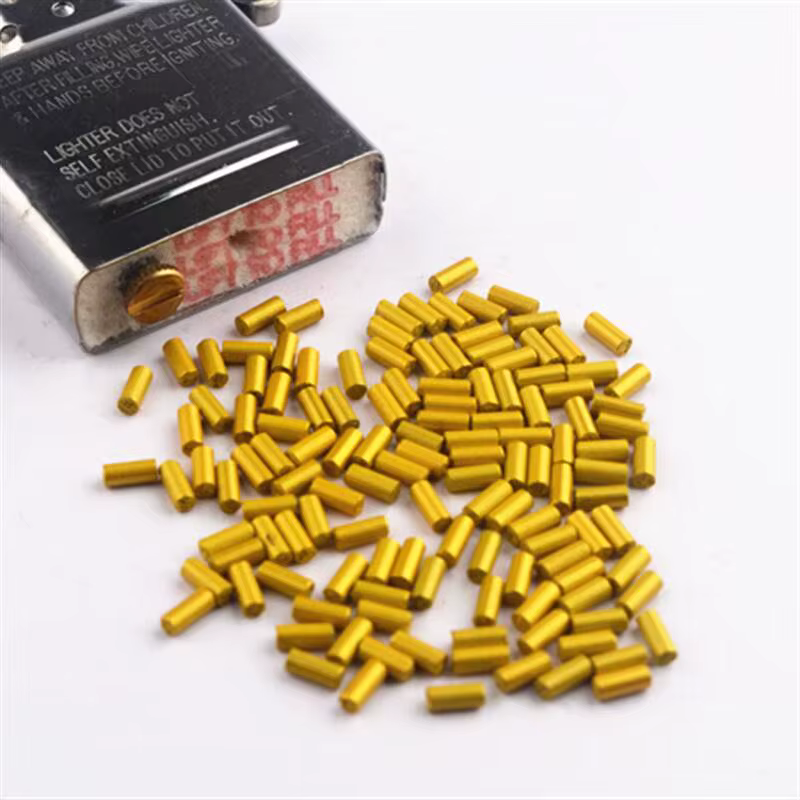50 pièces/bouteille général 24k or (2.3mm de diamètre de silex) huile essence briquet pierre de silex souple 5A Silicone pierre de silex accessoires