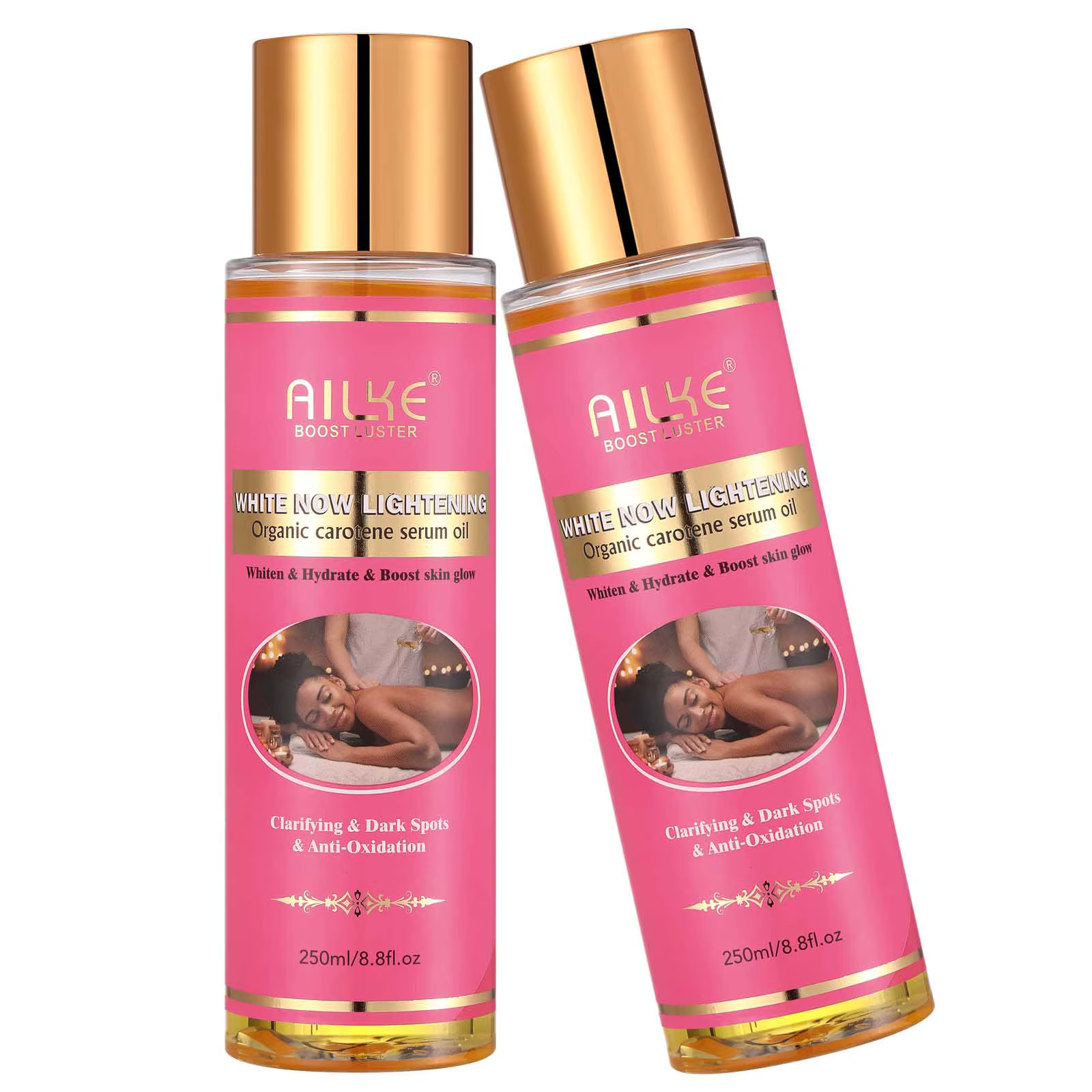 AILKE Sérum de carotène biologique huile corporelle éclaircissante