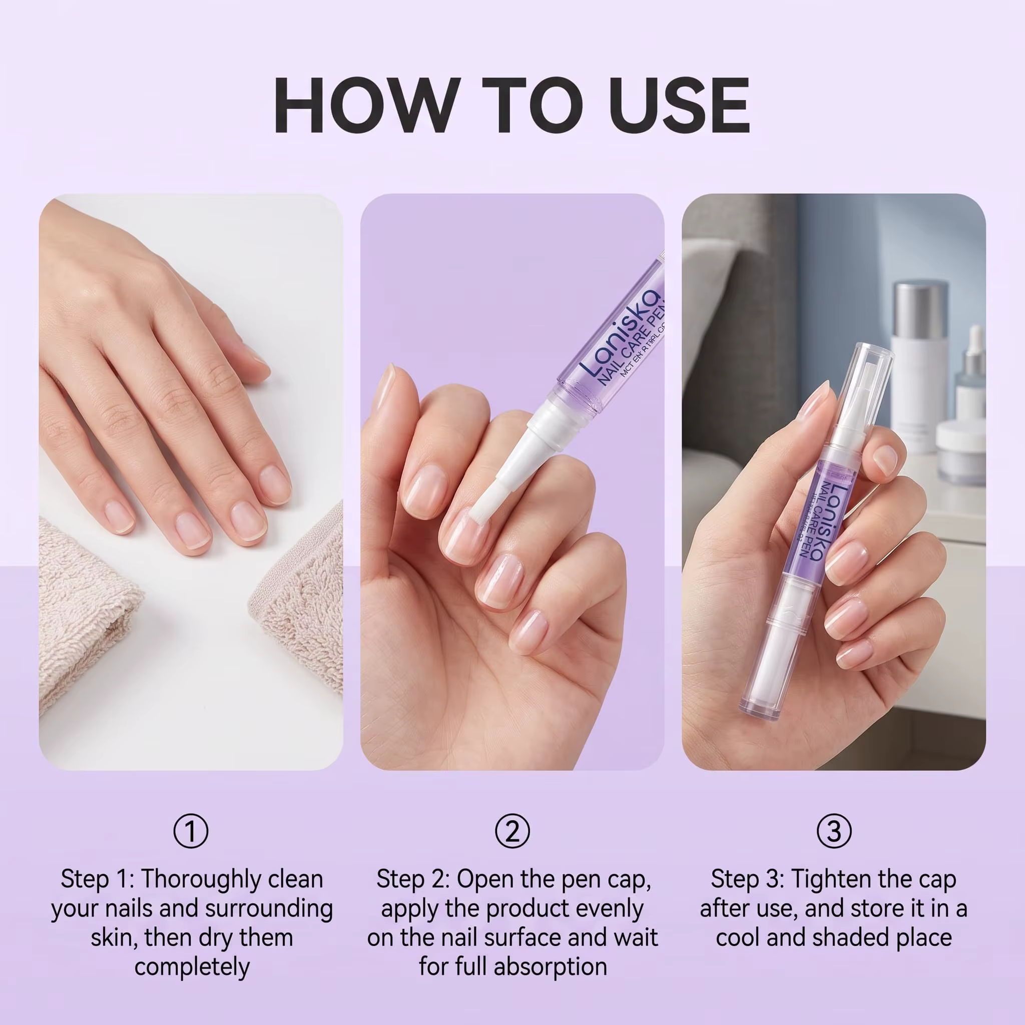 Huile nutritive pour ongles, soin fortifiant des ongles, stylo hydratant pour cuticules, prévention des fissures, brillance naturelle, outil de manucure portable