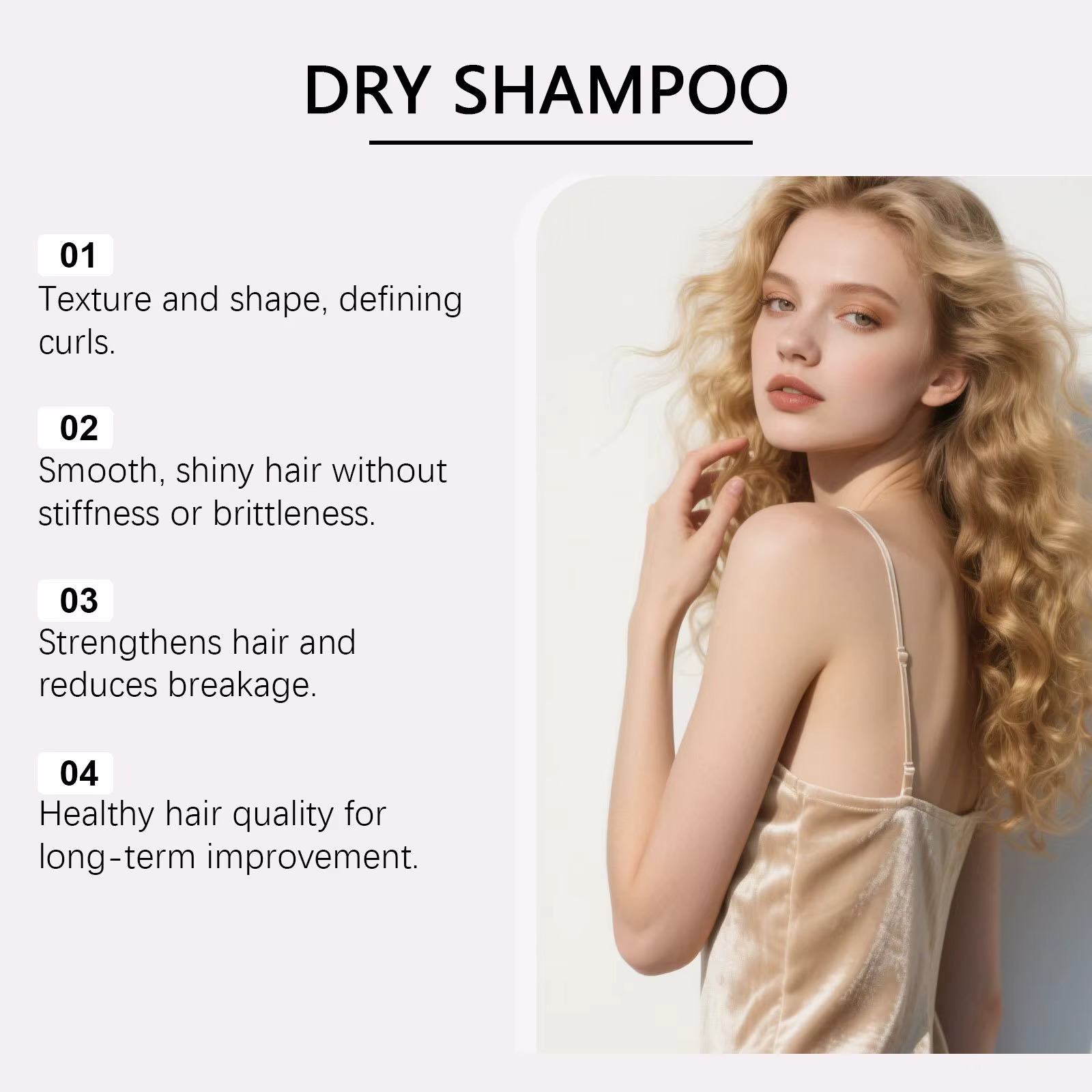 Shampooing Sec en Spray Contrôle Sébum Volumisant Lissant Nourrissant Épaississant Hydratant Format Voyage Léger Longue Durée Rafraîchisseur Capillaire Effet Volume