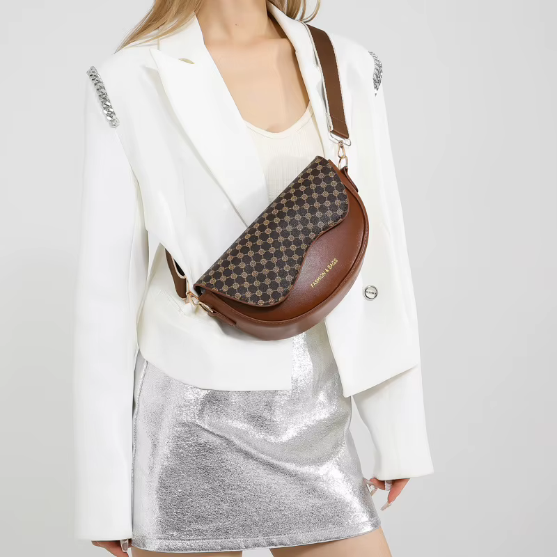 Sac à main rétro chic, sac messager à la mode pour dames, sac à bandoulière élégant, sac de selle en simili cuir pour le travail quotidien des femmes, fête