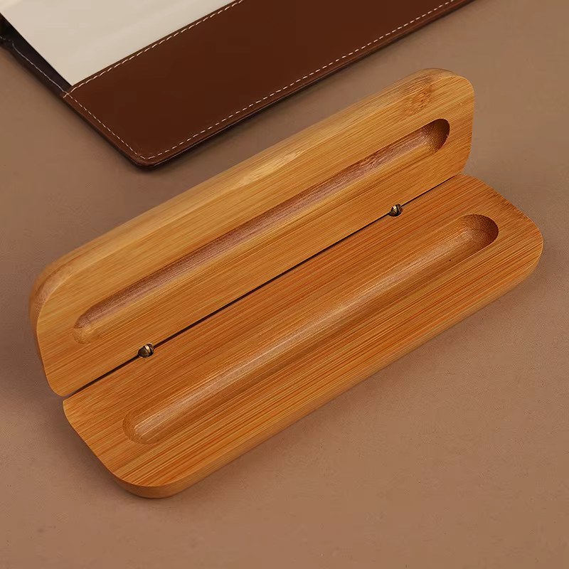 Boîte à stylos en bois naturel faite à la main, étui à crayons en bois, stylo plume portable, évaluation, stockage, bureau, fournitures scolaires, cadeau