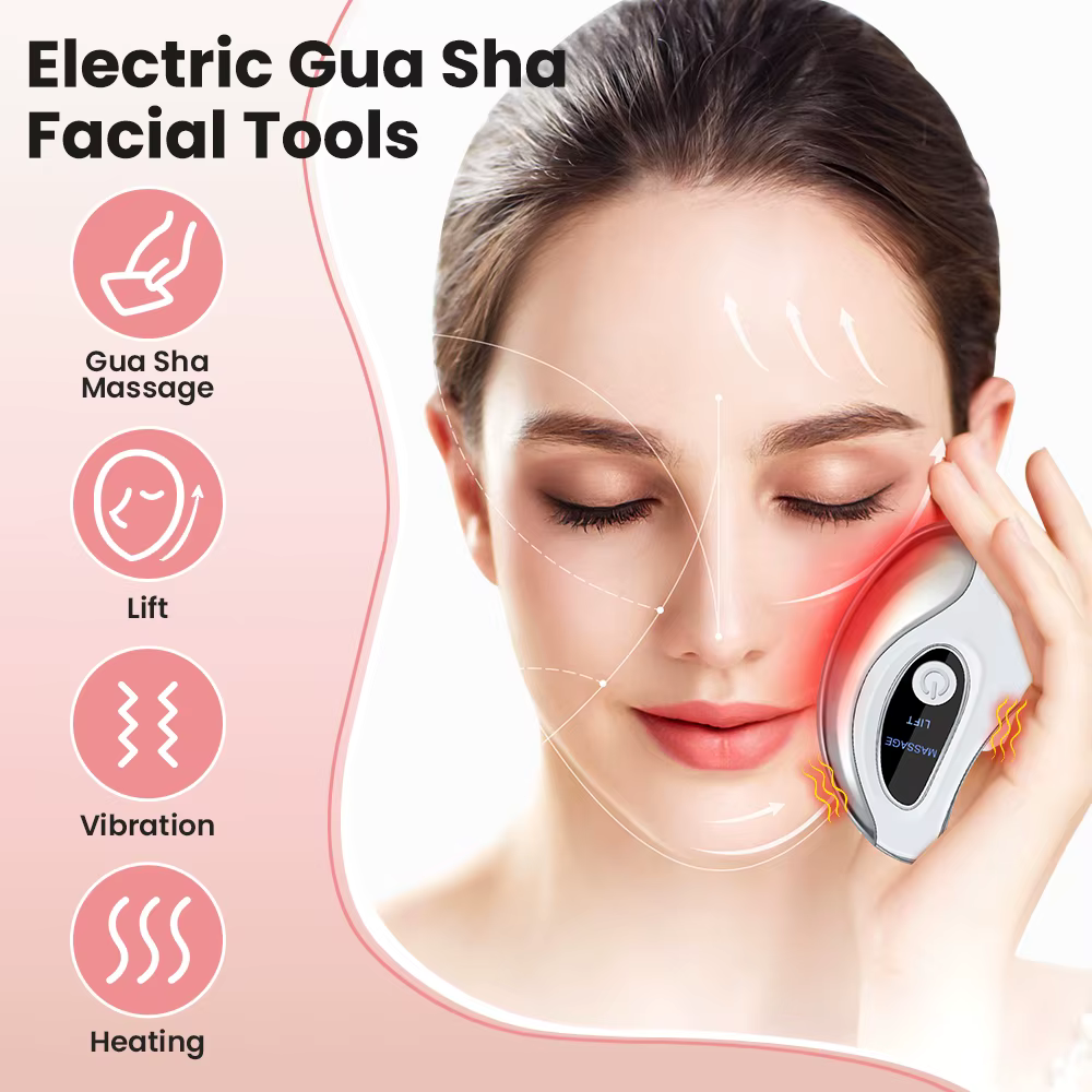 Appareil de Massage Facial LED Guasha pour Lifting et Rajeunissement