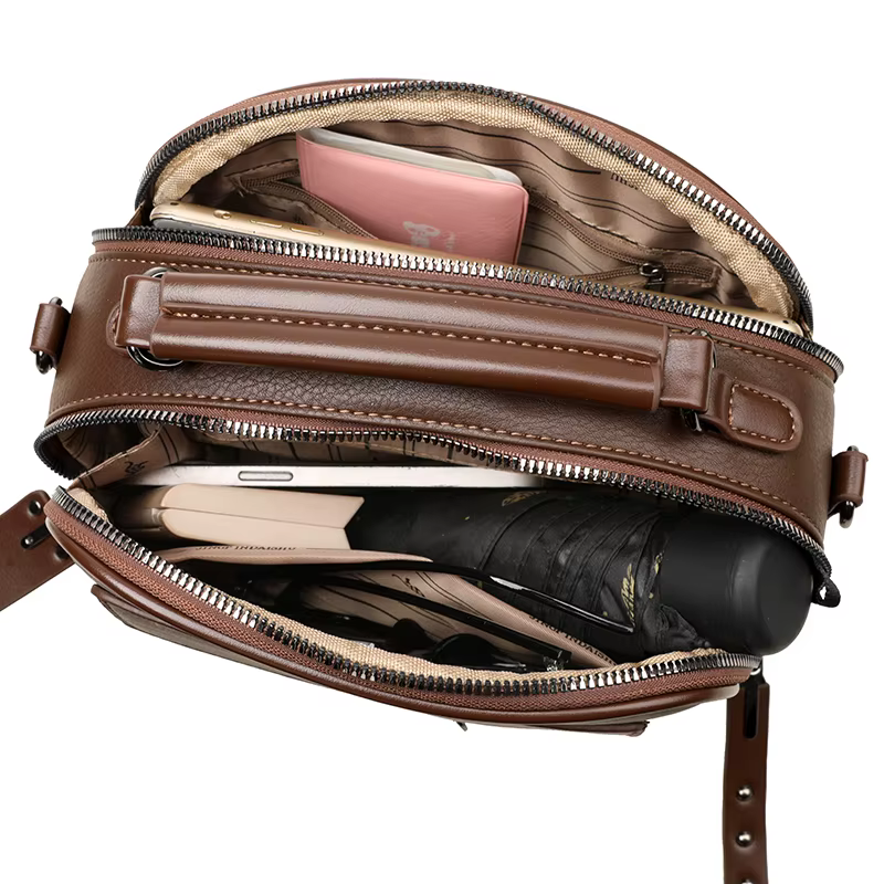 Sacs à main de luxe en cuir souple pour femmes, sacs de styliste à 3 couches, Sac à bandoulière pour dames, grande capacité, fourre-tout de Shopping