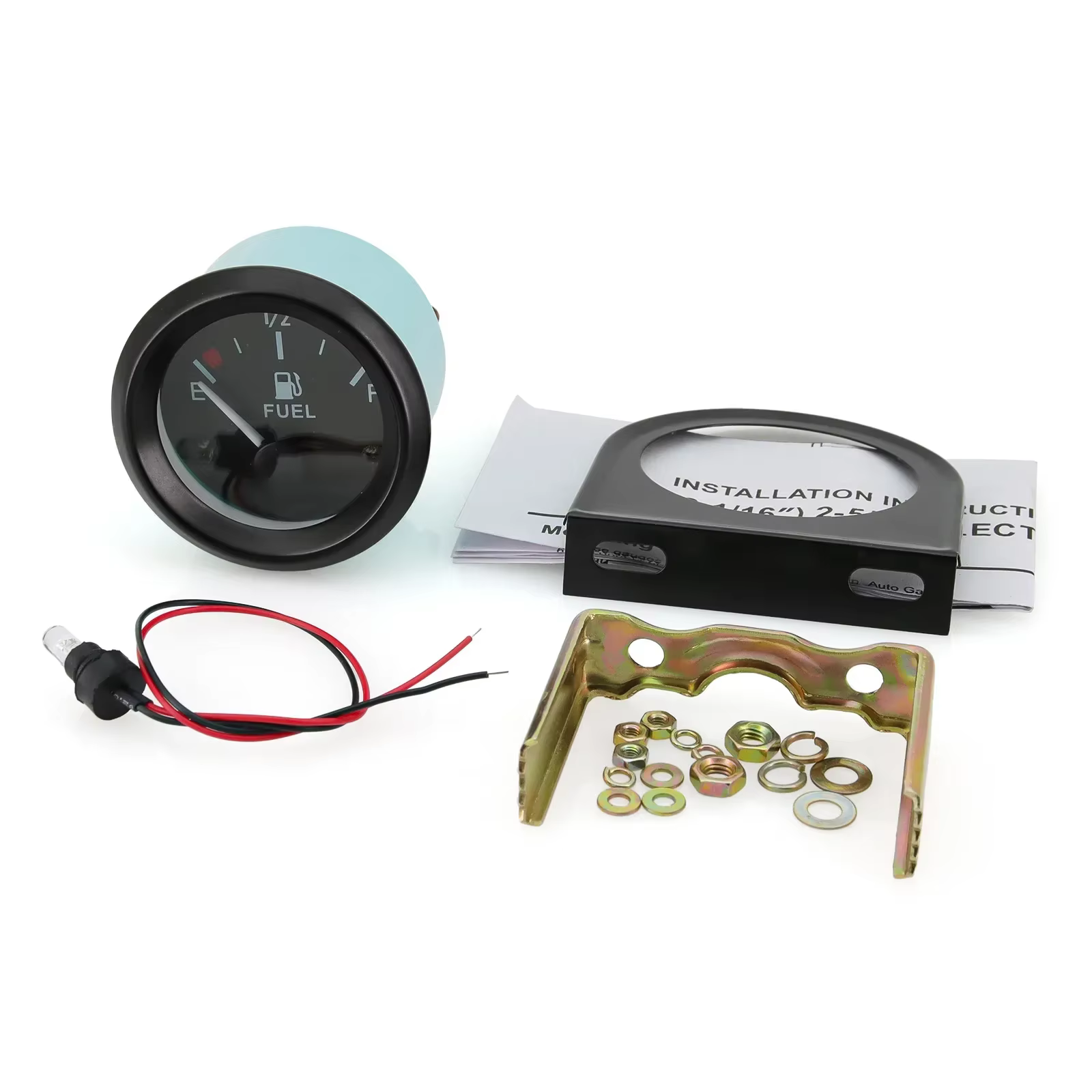Jauge de pression d'huile 52MM, thermomètre d'eau, voltmètre, jauge de niveau de carburant avec support pour véhicule universel 12V