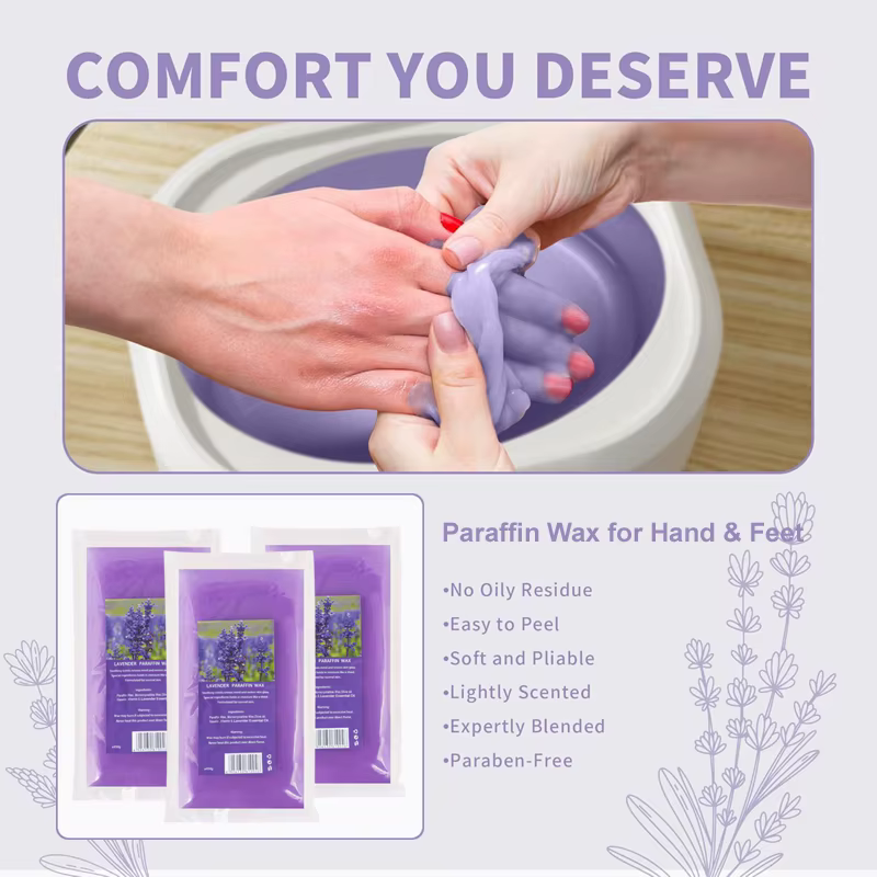 Cire de paraffine pour soins des mains et des pieds