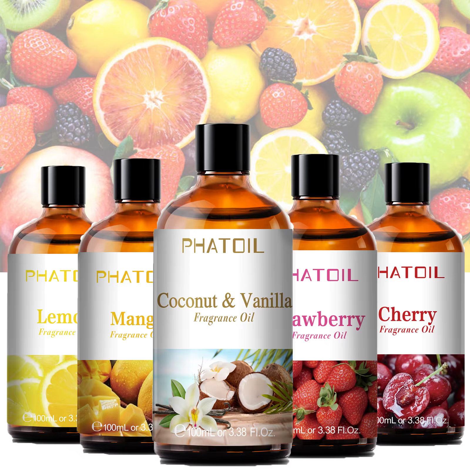 Château parfumé série Fruit avec compte-gouttes en verre