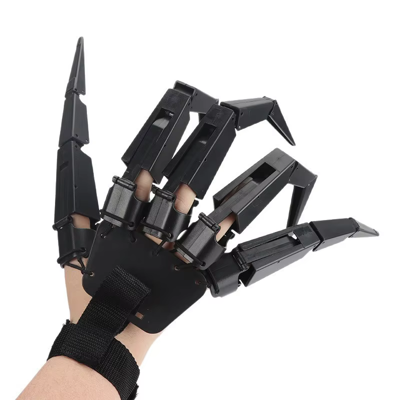 Doigts Articulés d'Halloween, Fausses Mains de Squelette Effrayantes, Gants de Doigts pour Cosplay, Accessoire Réaliste de Griffe de Fantôme Horreur, Décoration de Fête