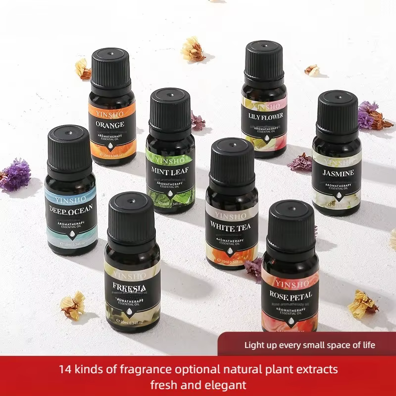 17 saveurs 10ml huiles essentielles pour diffuseur d'arôme humidificateur d'air maison soluble dans l'eau lavande Rose Eucalyptus blanc pêche Oolong