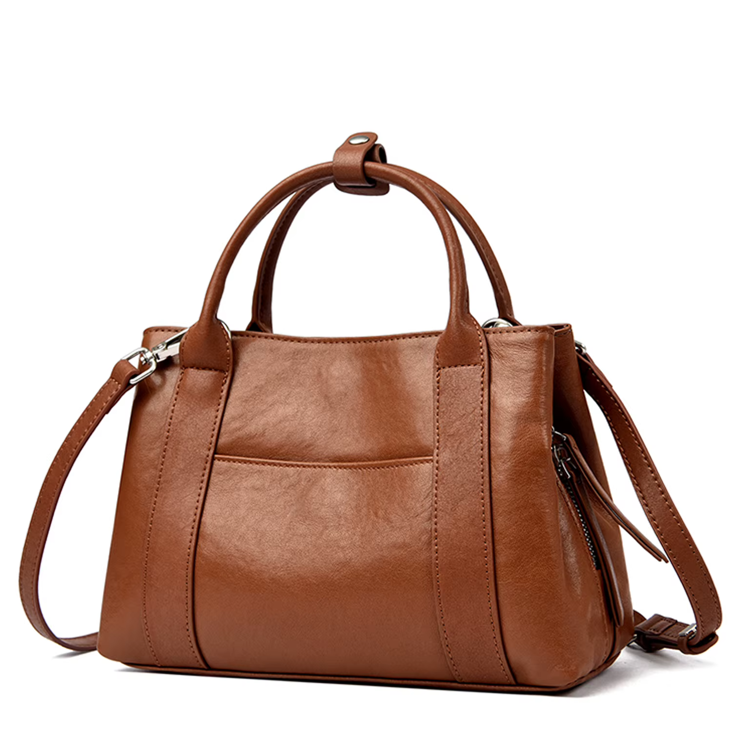 Sac à main de luxe en cuir véritable pour femme, grande capacité, sac de créateur, sac à bandoulière tendance pour femme