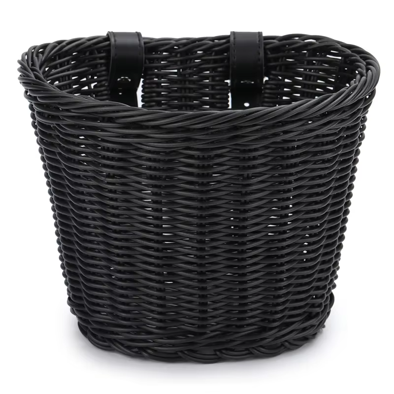 Panier de vélo traditionnel multifonction pour guidon avant, panier de vélo étanche tissé à la main pour enfants