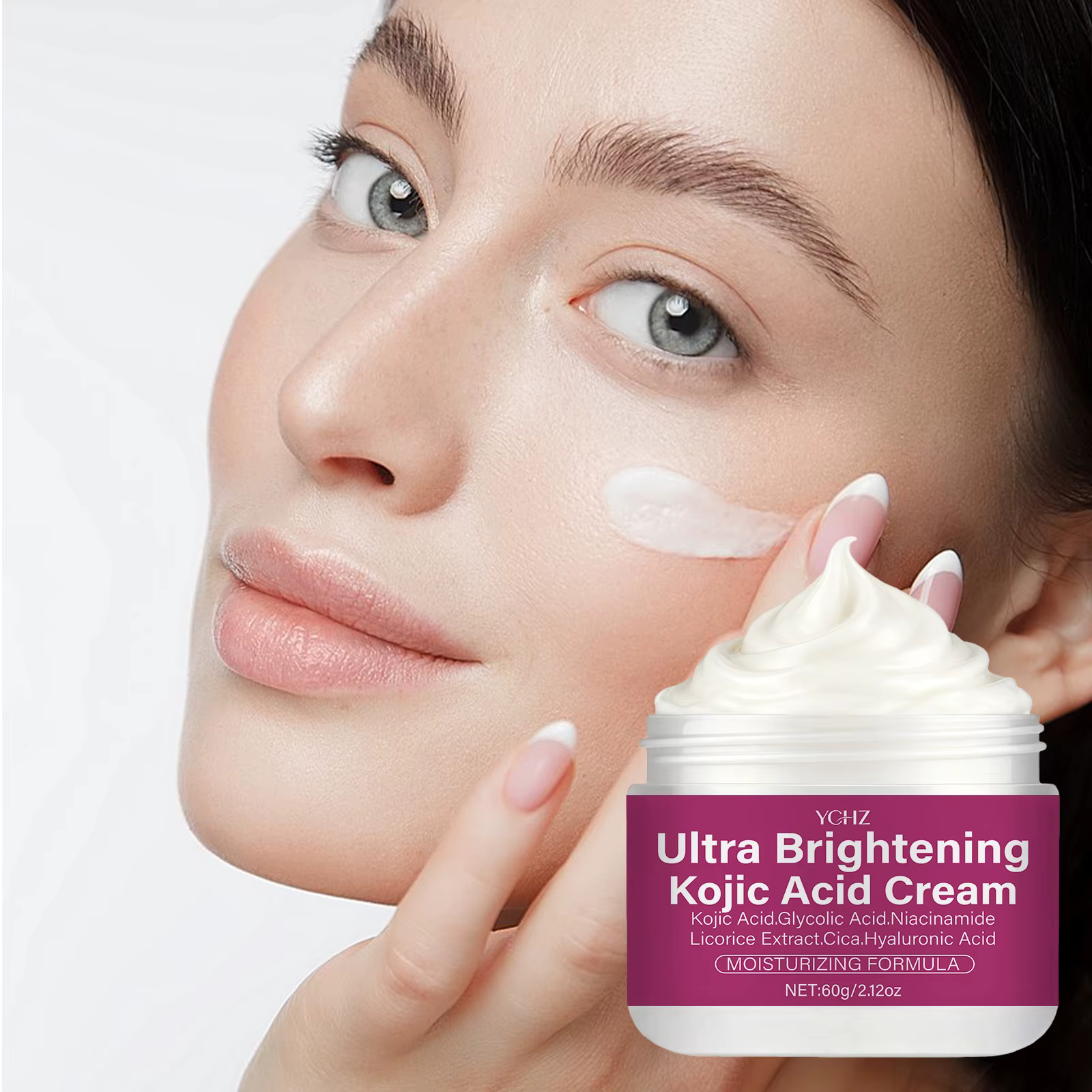 Crème éclaircissante à l'acide kojique contenant de la niacinamide