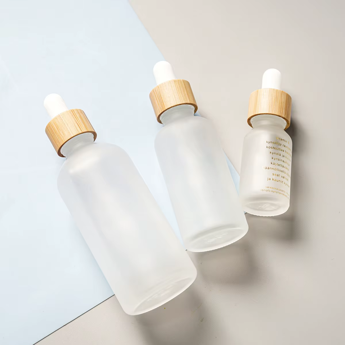 Flacons compte-gouttes huile essentielle pour soins cosmétiques de la peau 5ML-100ML récipient à Pipette en verre