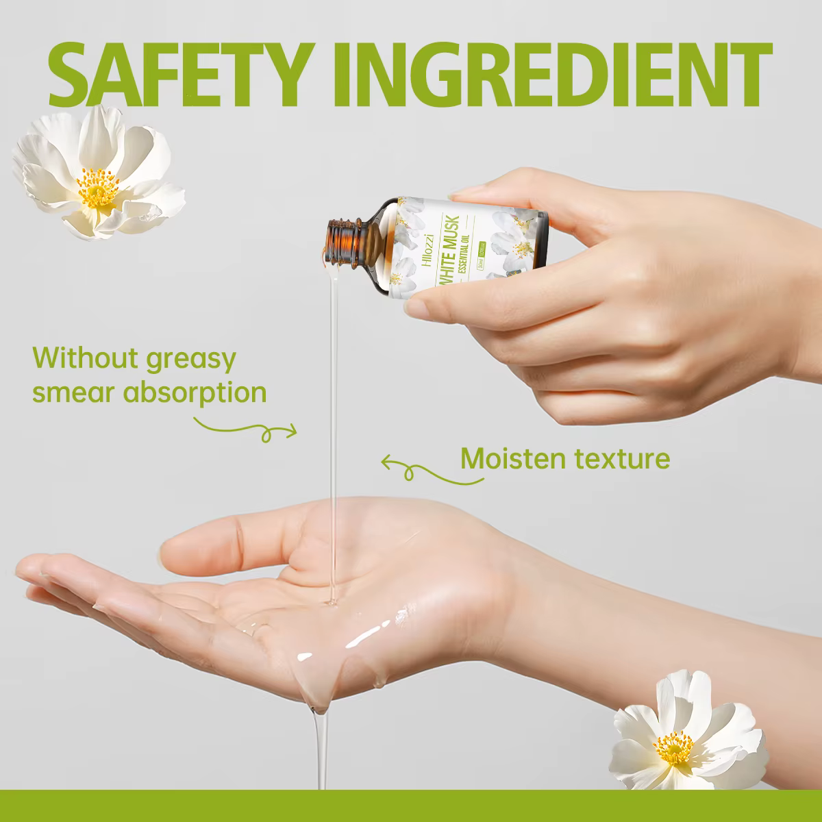 Huile essentielle de musc blanc vanille blanche riche odeur soins de la peau