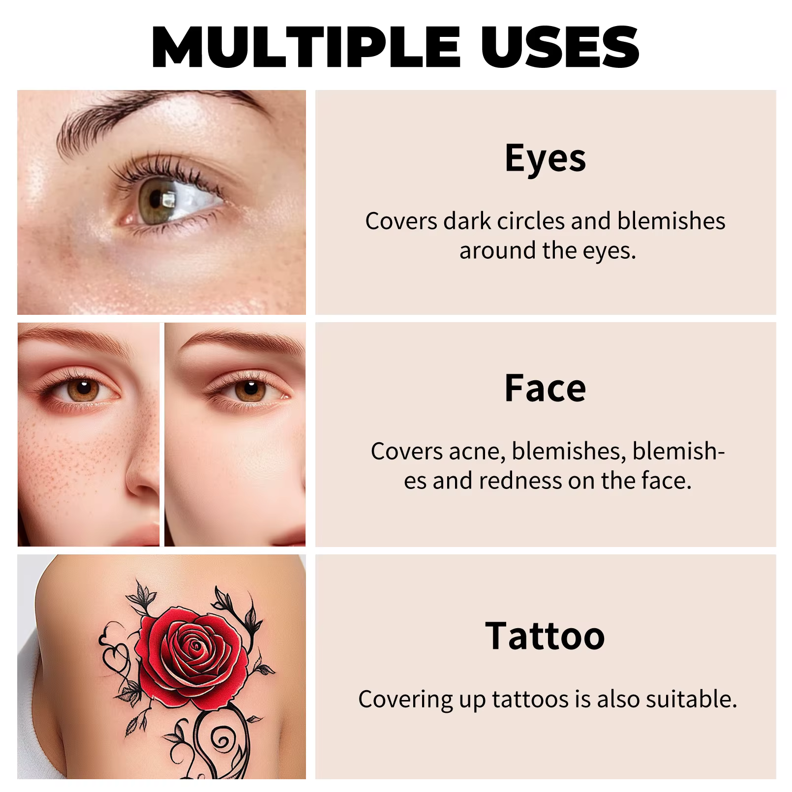 Correcteur éclaircissant hydratant pour les yeux et crème contre le contour