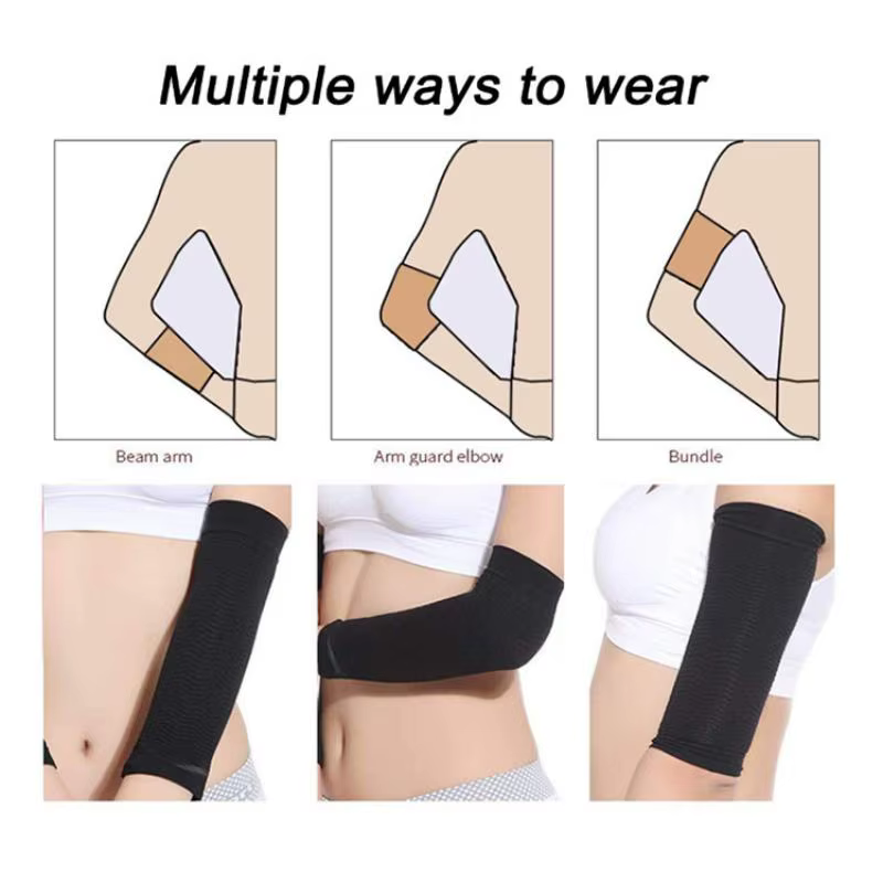 Manchon de compression amincissant pour les bras (1 paire) – Aide à perdre la graisse
