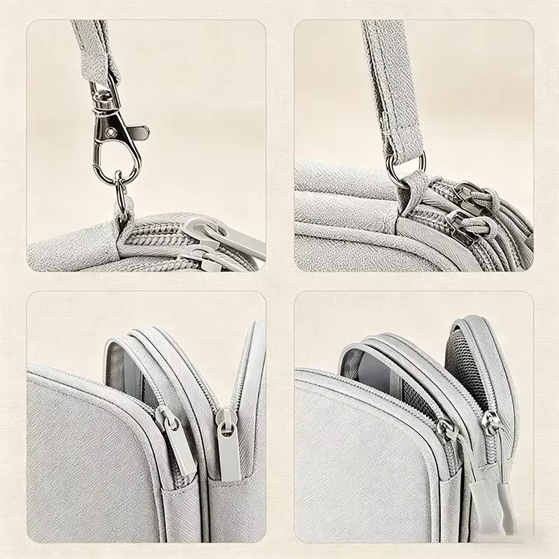 Sac de voyage, pochette de rangement, organisateur de câbles portable, sac à fermeture éclair, accessoires de voyage, indispensable pour les voyages