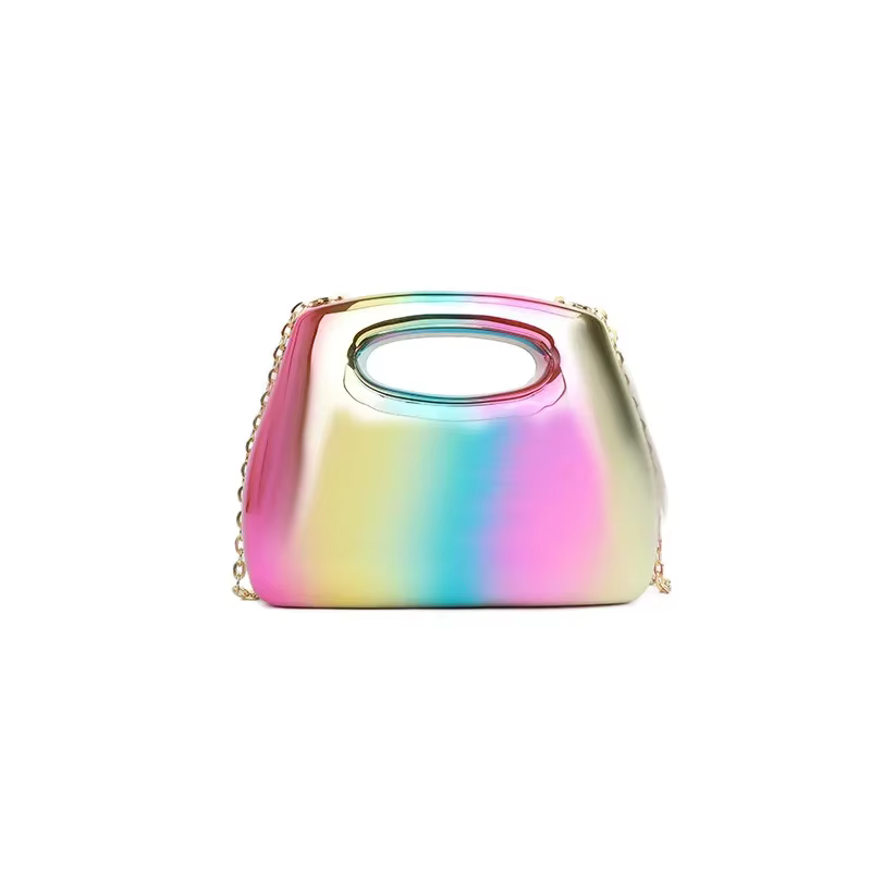 Sac à main hobo en acrylique doré pour femme, sac à main de plage transparent, sac à main de soirée, poignée supérieure ronde, fête de mariage, designer de luxe