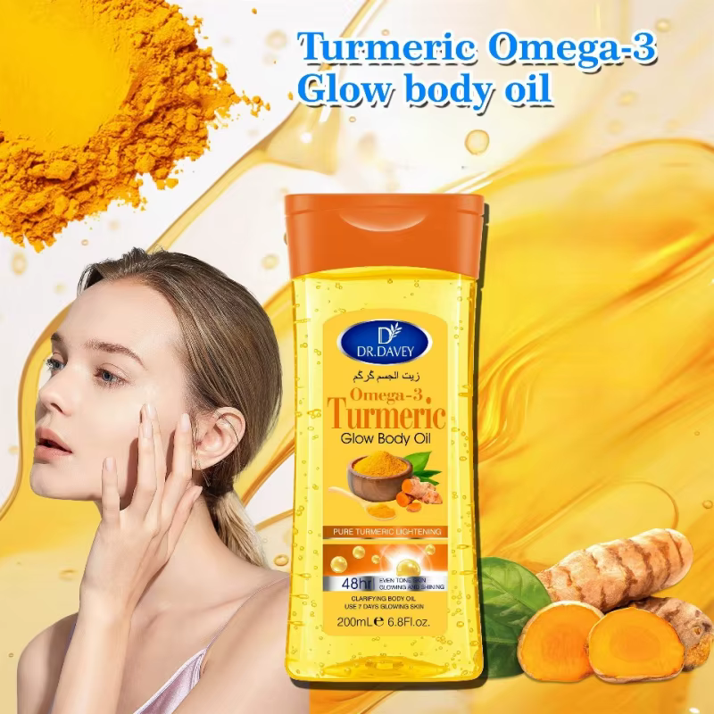 200mlHuile corporelleCharcuma Omega-3 Glow Huile corporelle