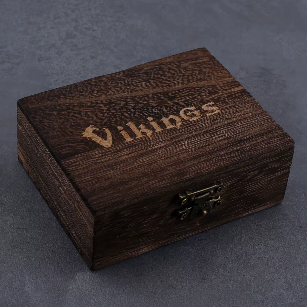 Bague gothique avec tête de mort pour hommes, rétro Rock Index, Hip Hop, Biker Street, bijoux simples, boîte en bois, cadeau