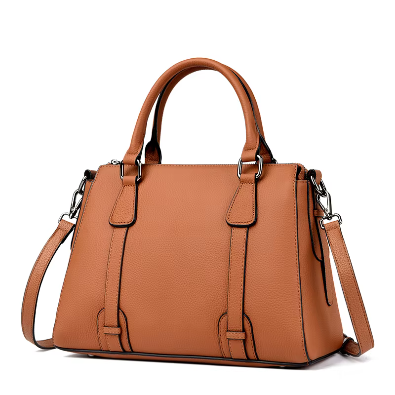 Sac pour femmes en cuir véritable, sac à bandoulière tendance et polyvalent, sac à main à bandoulière de grande capacité pour les déplacements domicile-travail