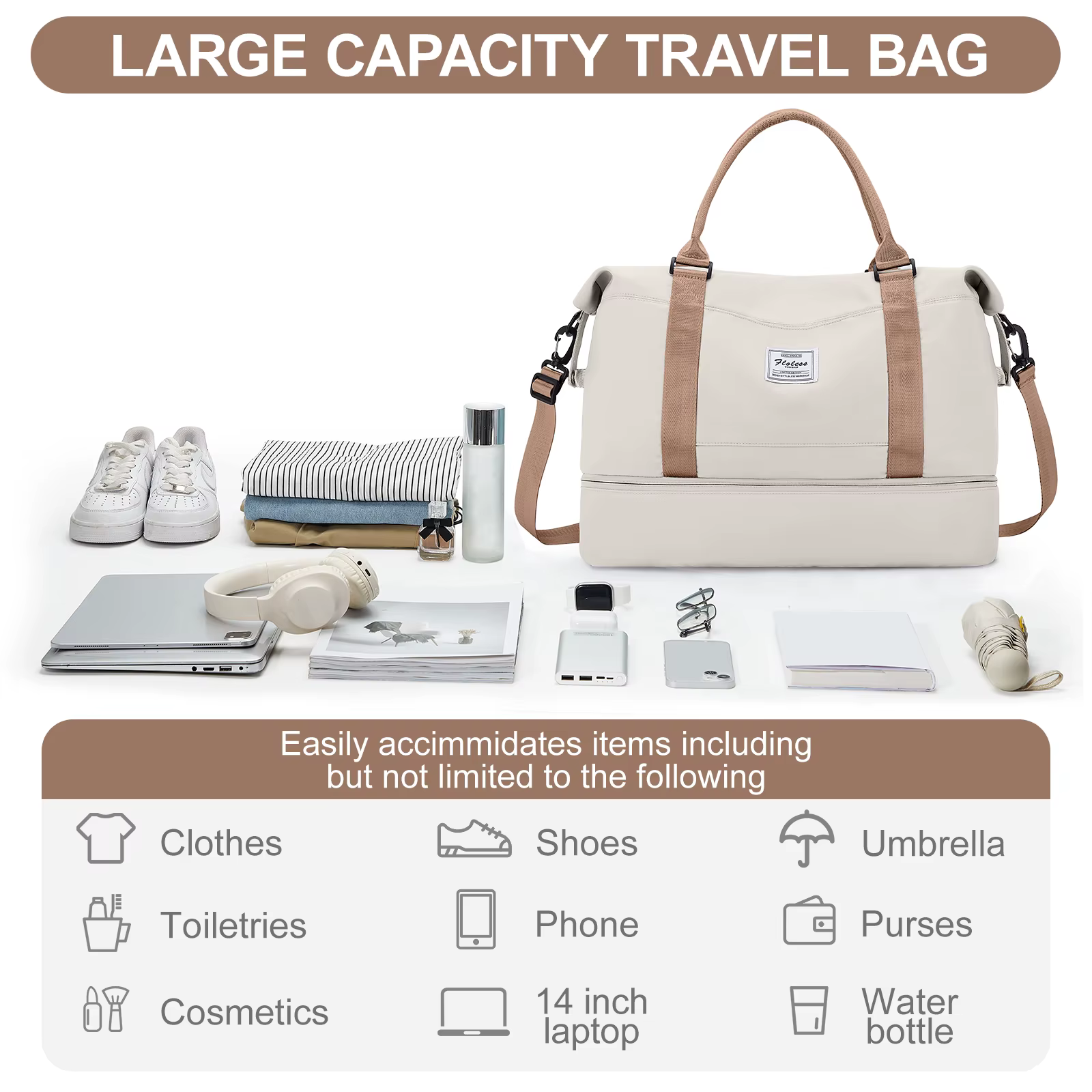 Sac de sport, bagage à main, sac de voyage, sac à dos de week-end, sac de naissance clinique d'hôpital pour femmes, bagage à main, sac de voyage grand