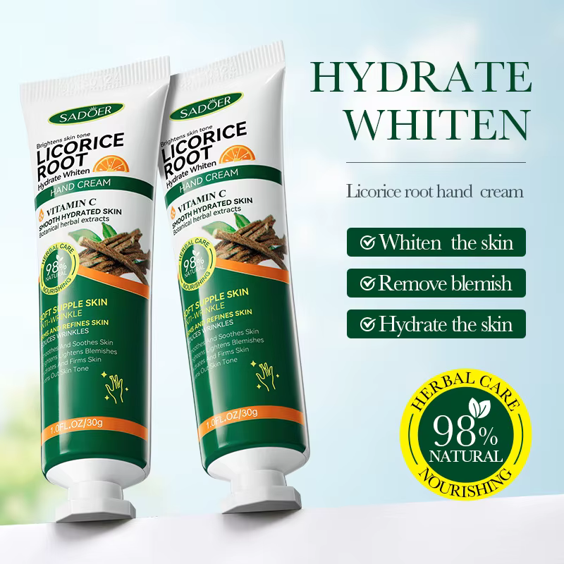Crème pour les mains SADOER à la racine de réglisse et à la vitamine C