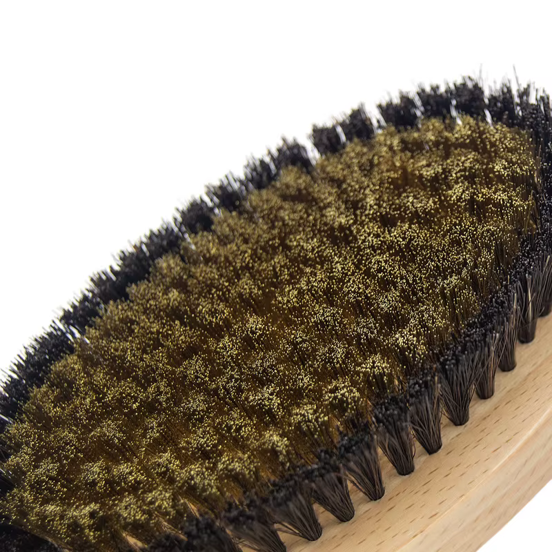 Brosse corporelle sèche en poils naturels et fil de cuivre