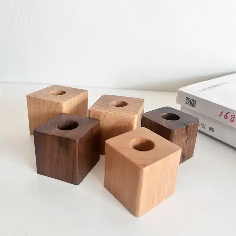 Porte-stylo créatif en bois, ornements de rangement de bureau, ameublement minimaliste, fournitures de bureau, boîte de rangement multifonction