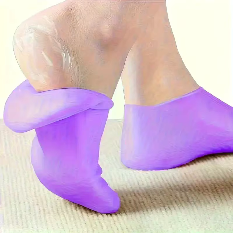 1 paire de chaussettes hydratantes en Silicone pour pieds secs et craquelés