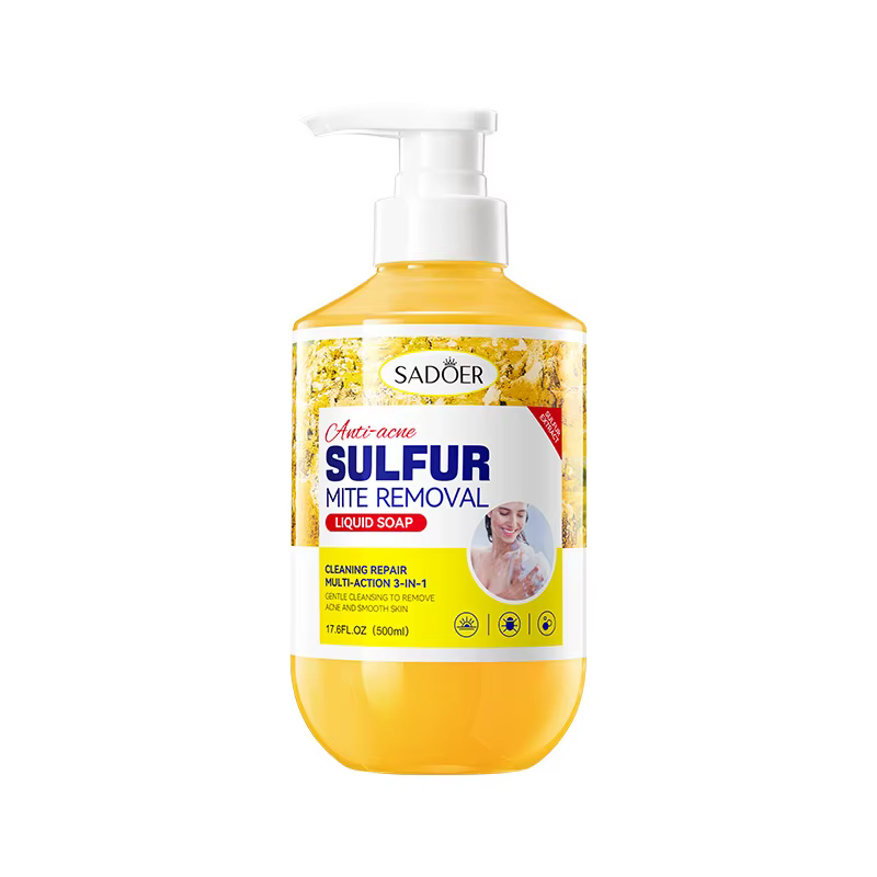 Gel Douche Anti-Acariens au Soufre 500ml – Nettoyage Profond
