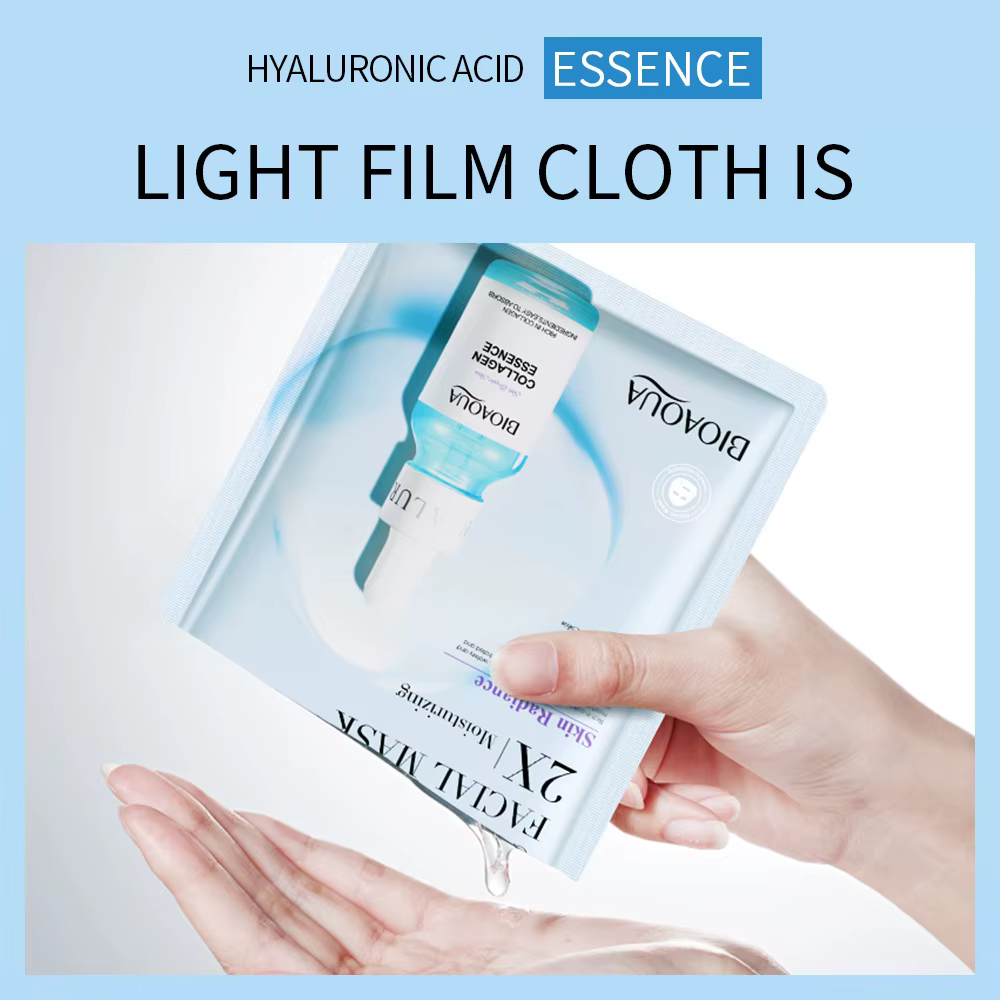 20 pièces BIOAQUA Centella collagène masque Facial VC hydratant rafraîchissant feuille masques acide hyaluronique