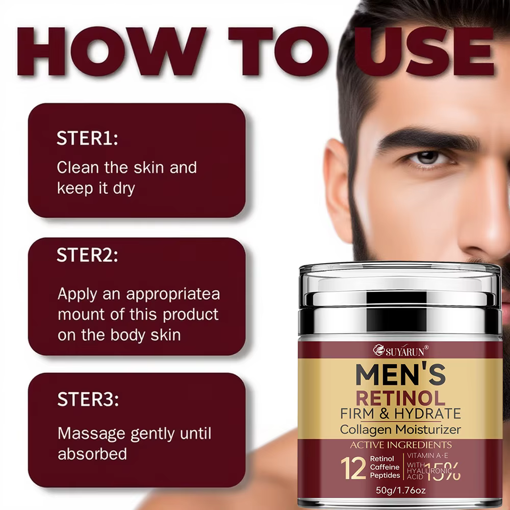 Crème pour le visage pour hommes au collagène et au rétinol – Anti-âge