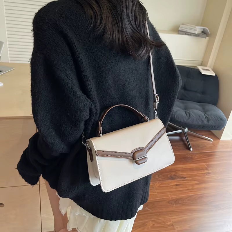 Petits sacs à bandoulière pour femmes, nouvelle marque classique, sac à main couleur unie, sac à bandoulière en cuir PU, fourre-tout à la mode, pochette, 2025
