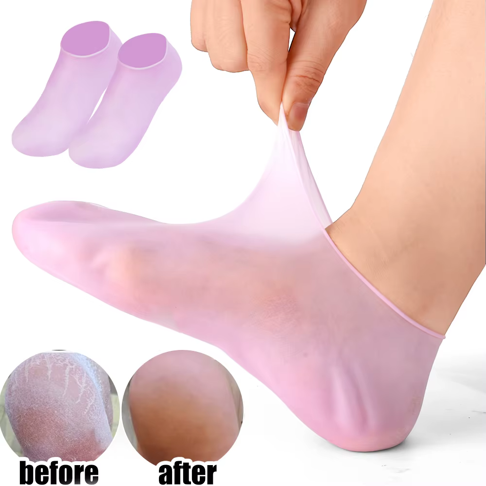 Chaussettes hydratantes pour pieds craquelés