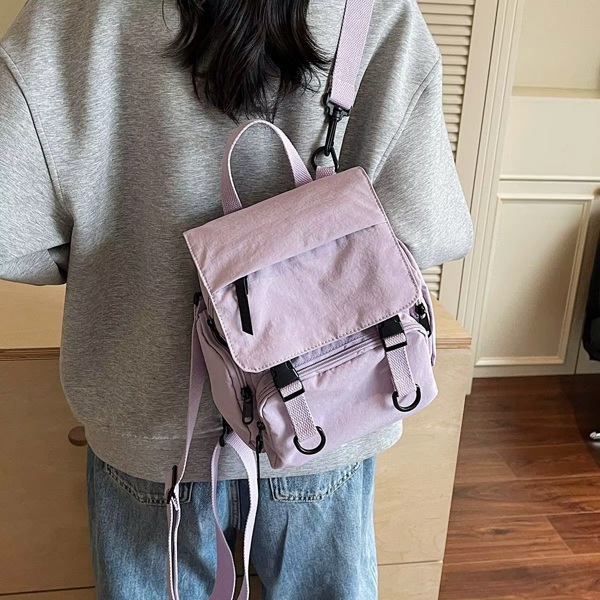 Sac à bandoulière multifonctionnel, sac à dos pour femme, sac à main, sac à bandoulière, sac à dos léger de voyage, cadeau, sac de randonnée, sac de petit déjeuner pour classe d'étudiant de Trekking C