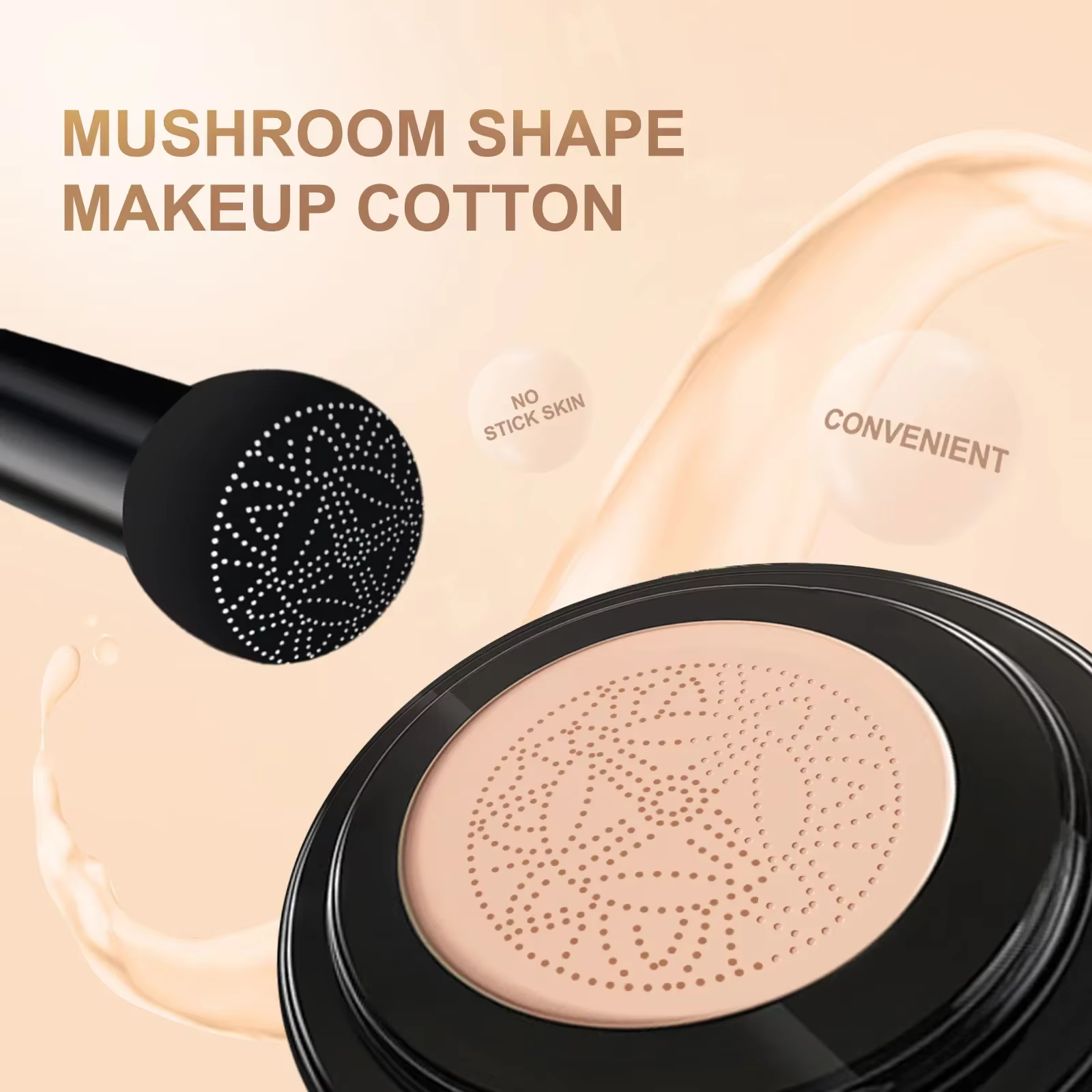 Fond de teint magique tête de champignon coussin d'air CC crème visage correcteur hydratant imperméable