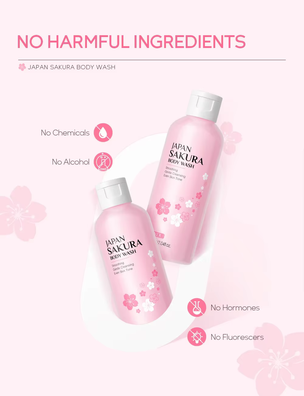 LAIKOU Sakura Gel douche longue hydratant lisse