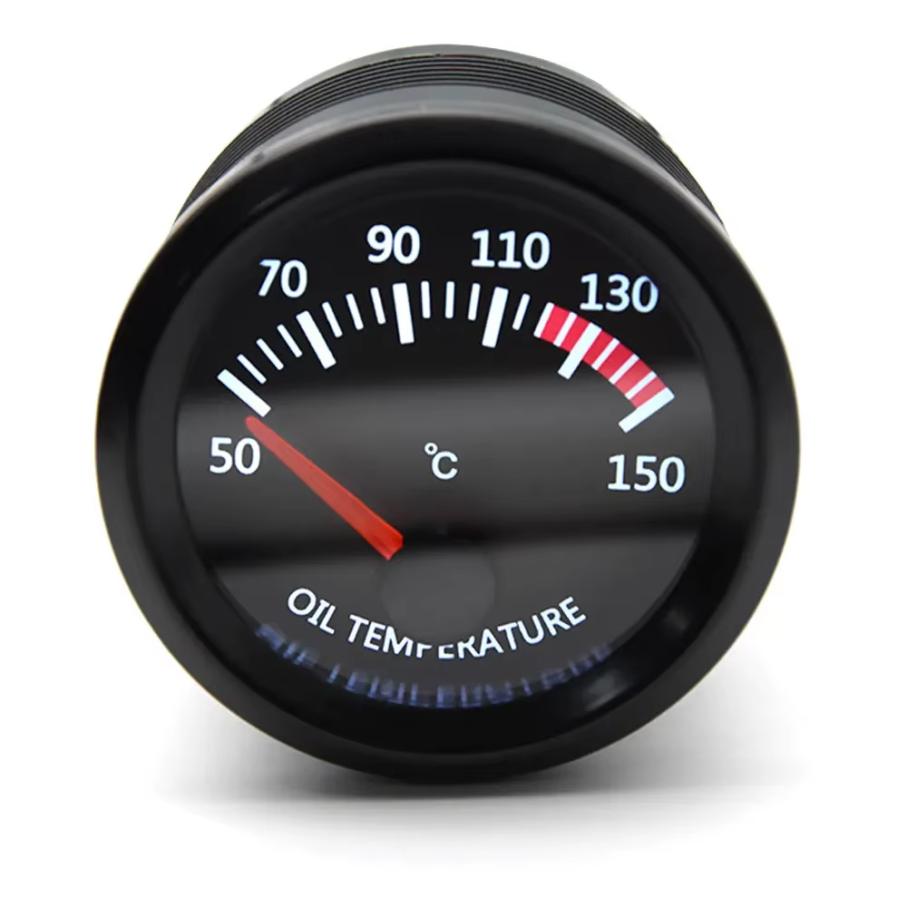 Jauge de température d'huile 52 mm 50~150 ℃ Jauge de pression d'huile numérique avec affichage LED et capteur, 0-7 bars, jauge de voiture à lentille fumée LED