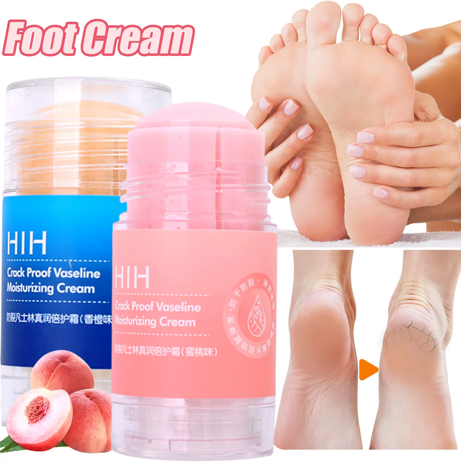 Bâton de crème Anti-fissuration pour les pieds