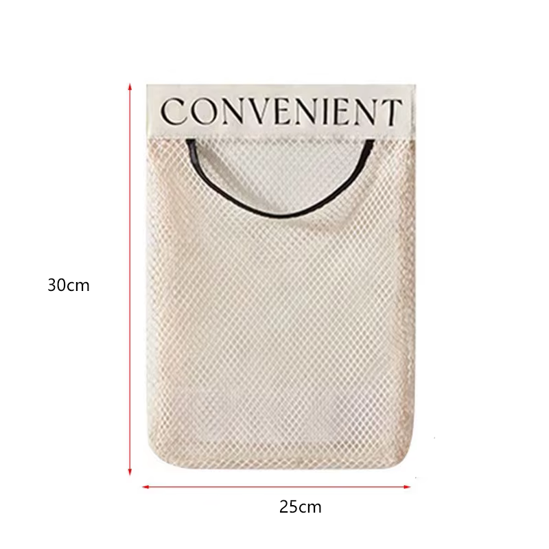 Sac de rangement mural en maille, support de sac poubelle, distributeur de sacs de courses en plastique, sac d'articles divers, filet de rangement, organisateur de sacs d'épicerie