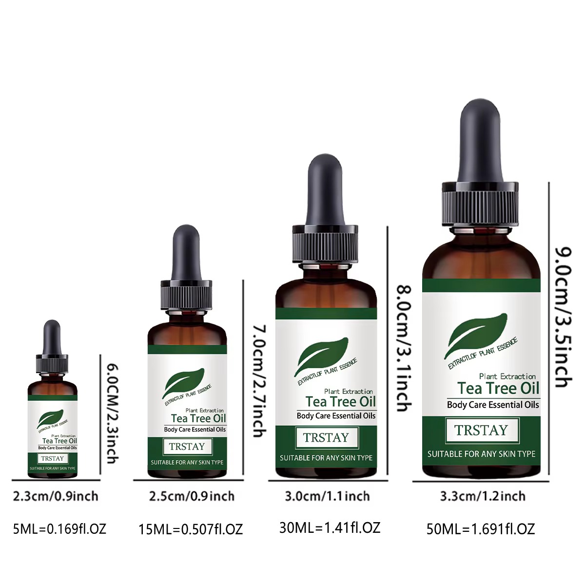 Huile d'arbre à thé naturelle hydratante pour le visage et le corps