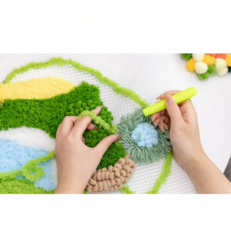 Tapis en mousse vert fait à la main bricolage, matériau lea GT, respectueux de l'environnement mental