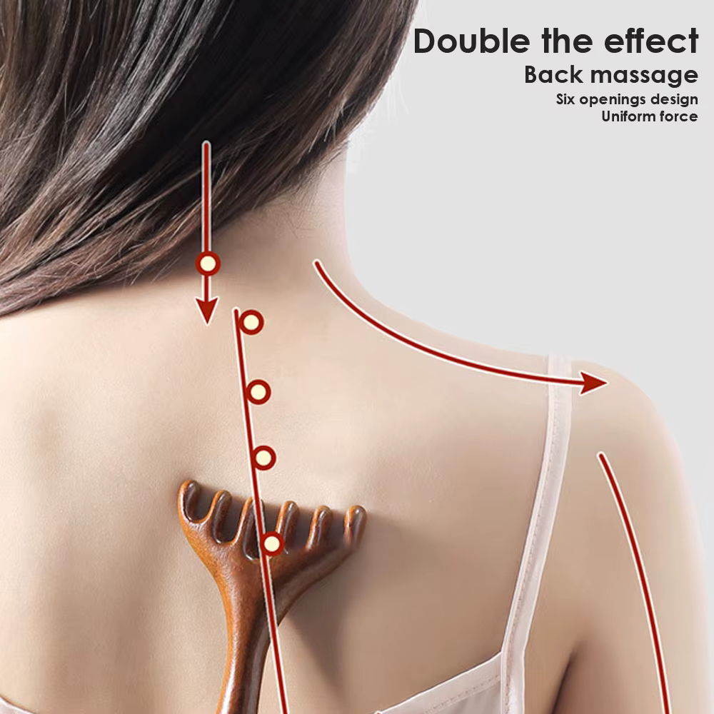 Peigne de Massage méridien en bois