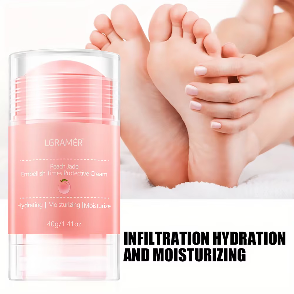 LGRAMER Crème pour les mains et les pieds à la pêche Hydrate et nourrit en profondeur la peau